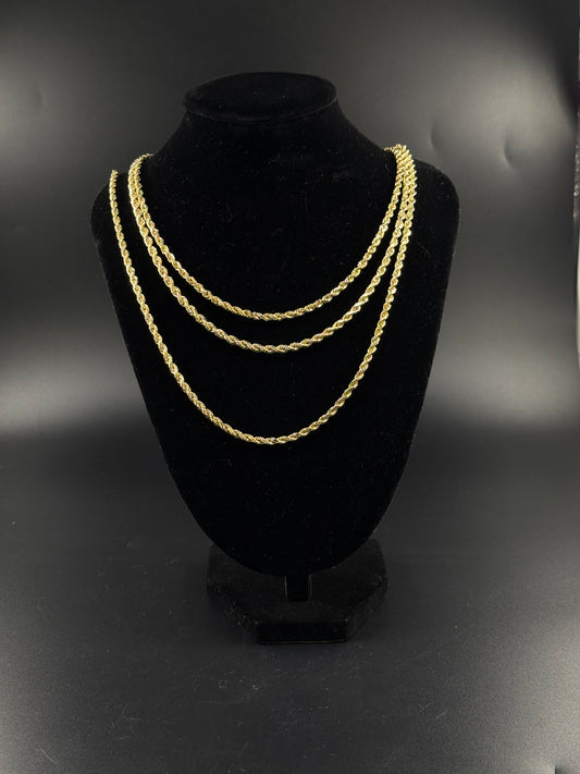 10k Gold Rope Chain 3mm