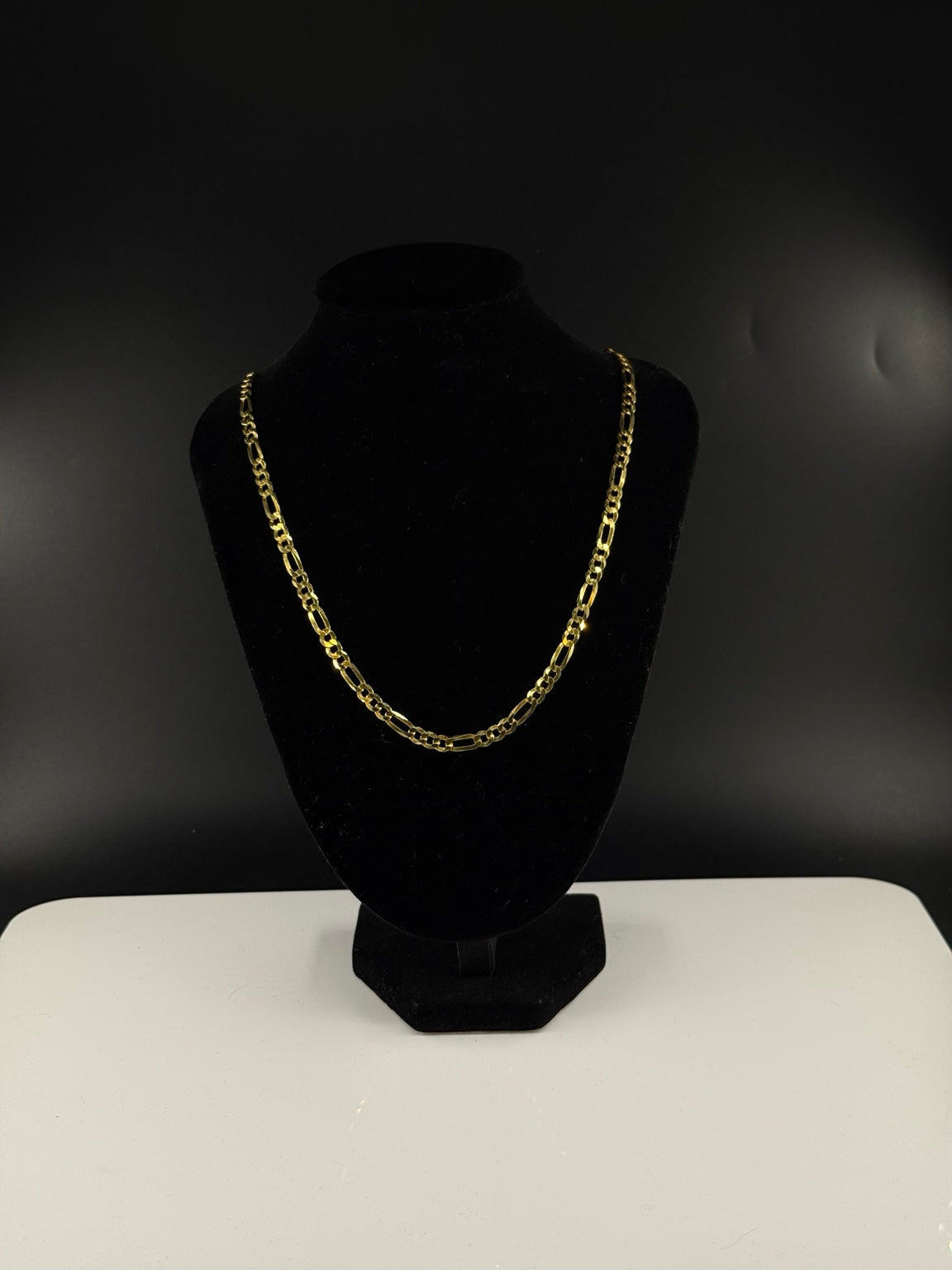 Gold plated Figaro necklace 24 inch 5mm