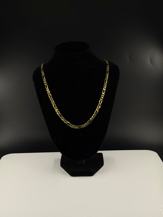 Gold plated Figaro necklace 24 inch 5mm