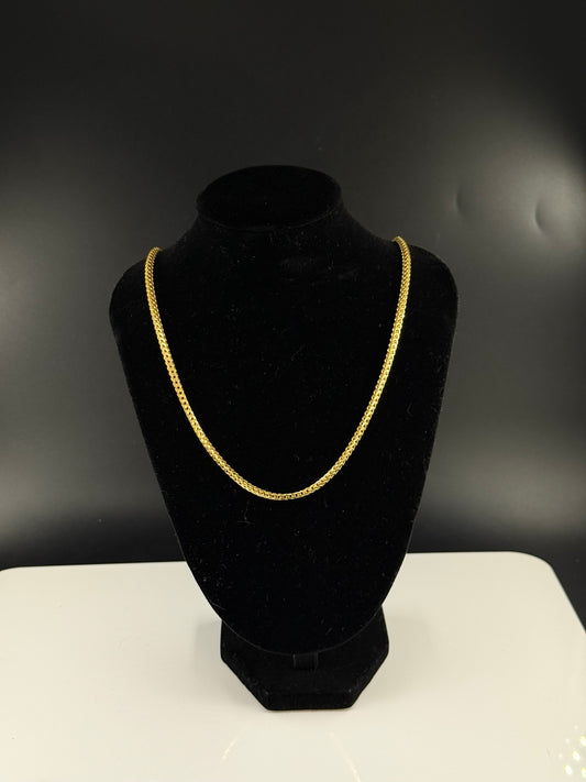 Gold plated Franco necklace 22 inch 2mm