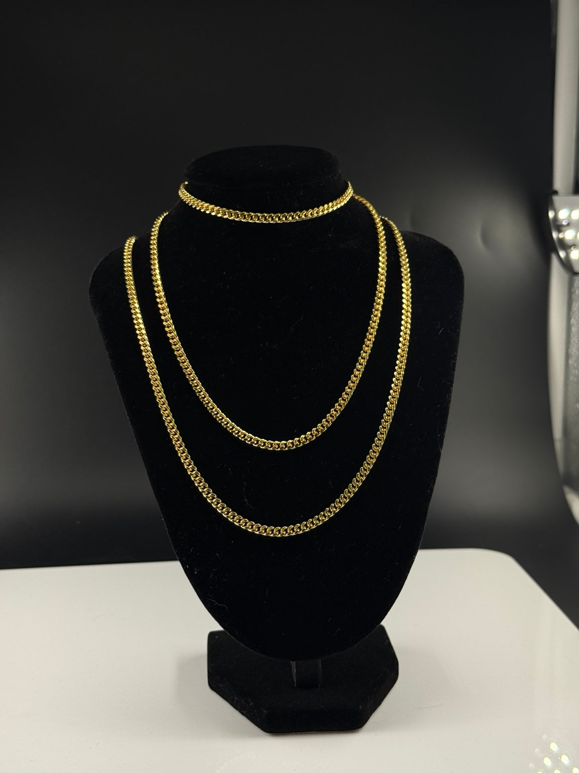 Miami Cuban 925 silver gold plated chain