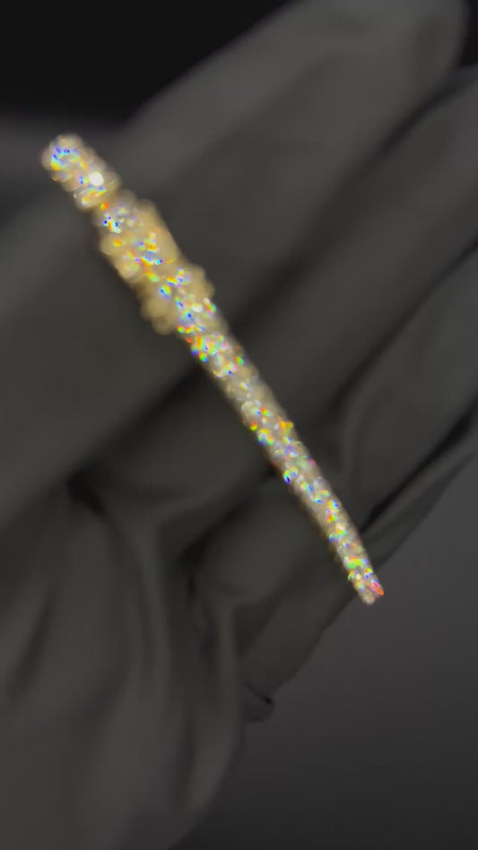 IGI Certified Lab Diamond Tennis Bracelet – 10K Gold – 8.73 CT – 7.5" – 3.5mm